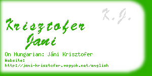 krisztofer jani business card